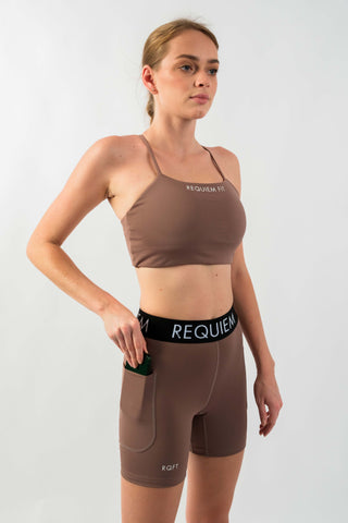 Essentials Performance Sports Bra (Mocha Brown)